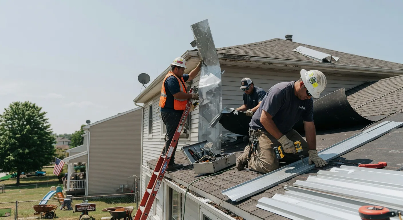 Storm Damage Metal Roof Repair in Wentworth, NH